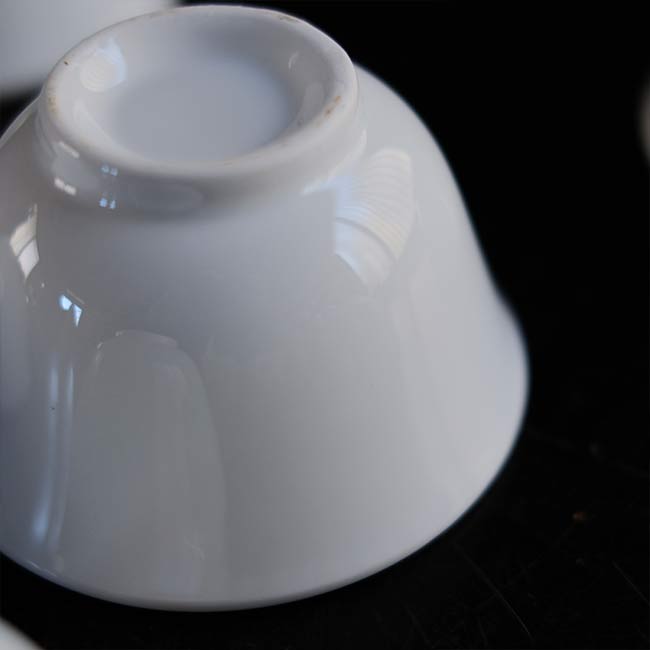 White porcelain teacup