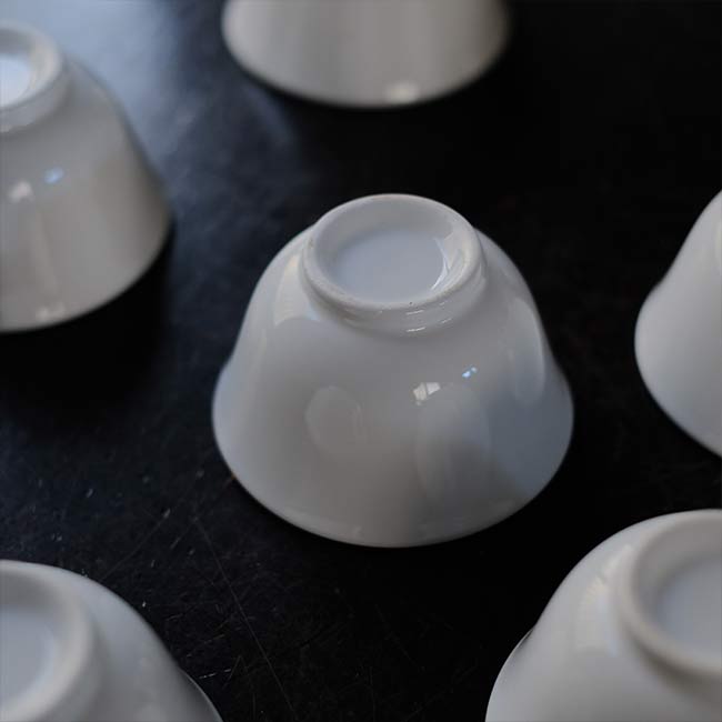 White porcelain teacup