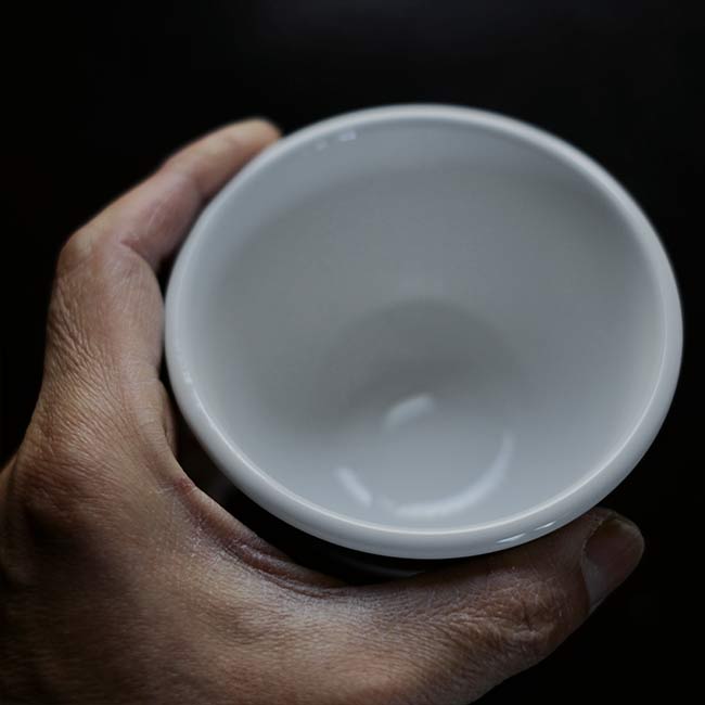 White porcelain teacup