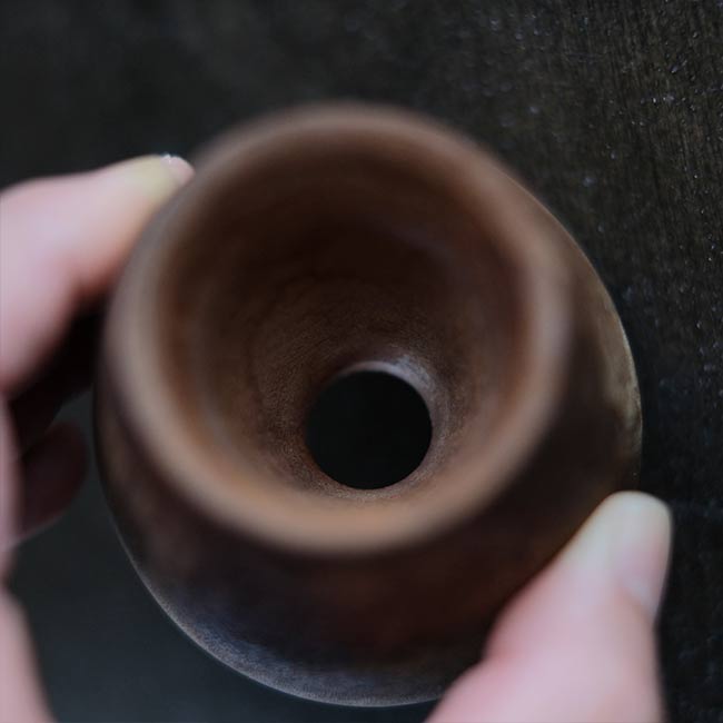 Wooden base glass