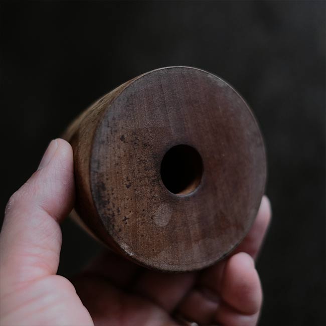 Wooden base glass