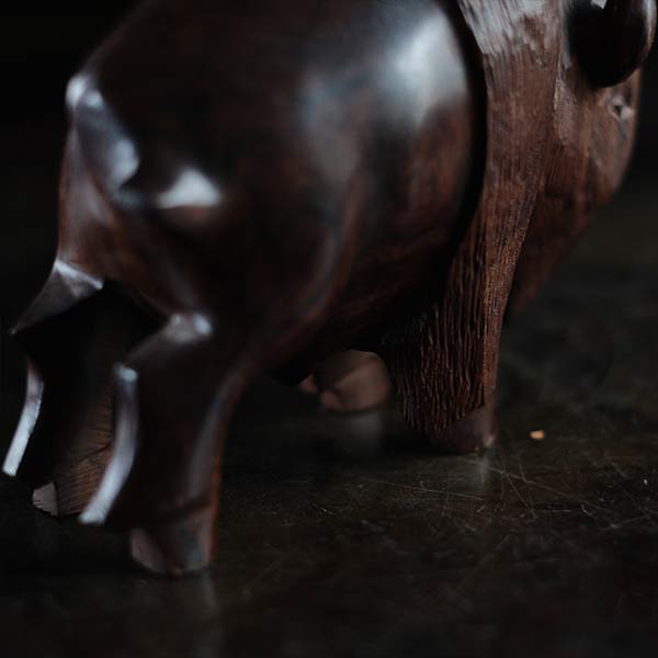 Wooden carved bison