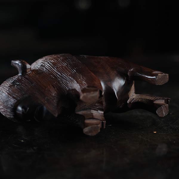 Wooden carved bison