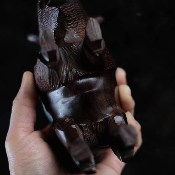 Wooden carved bison