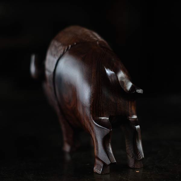 Wooden carved bison