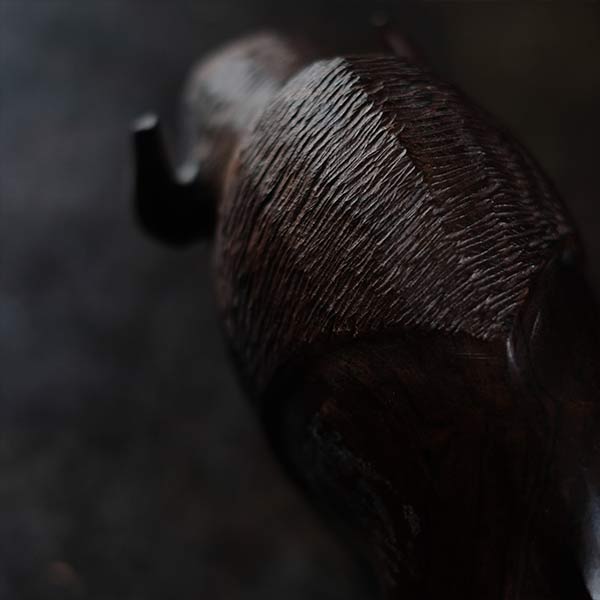 Wooden carved bison