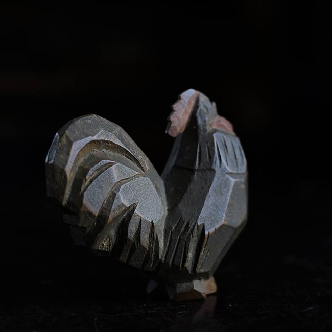 Wooden carved rooster