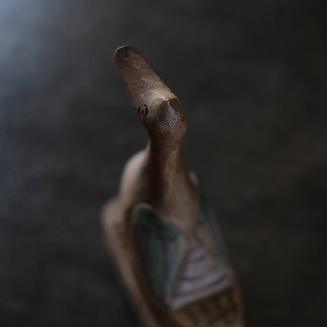 Carved wooden goose