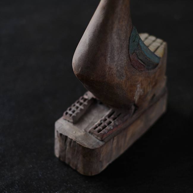 Carved wooden goose
