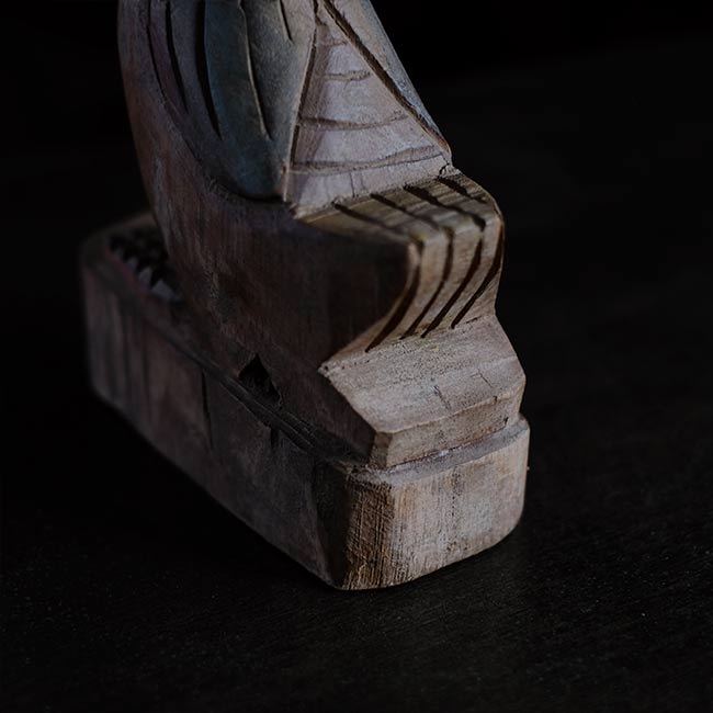 Carved wooden goose
