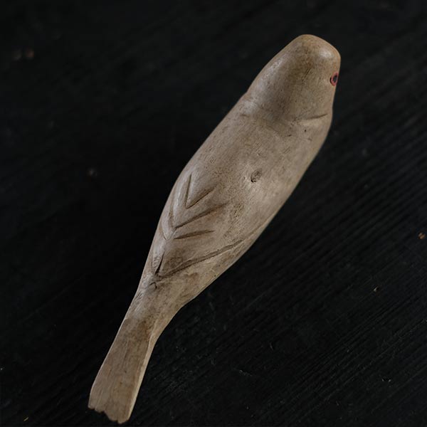 Wooden carving of Java sparrow