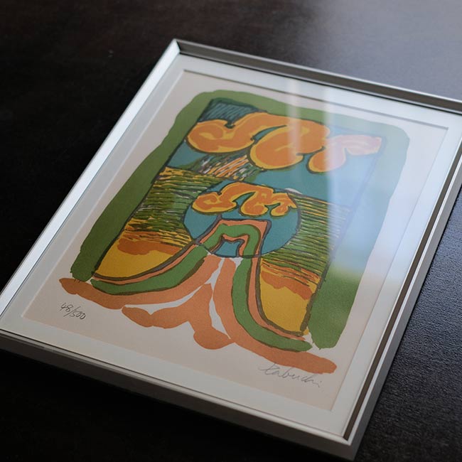 石版画「空のなかの空」田渕安一