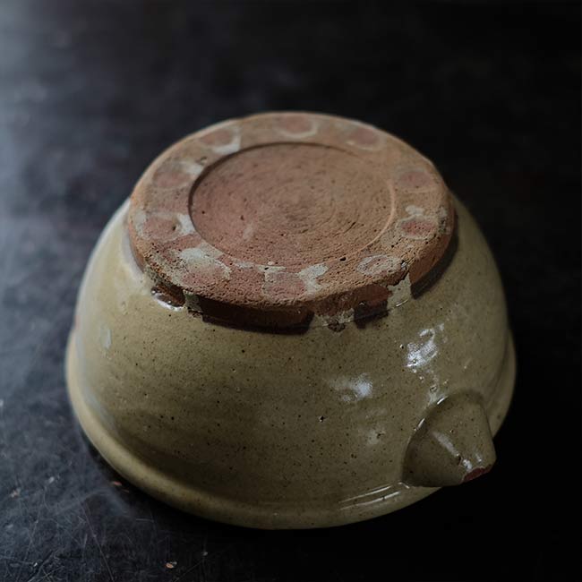 Yellow glazed sake cup
