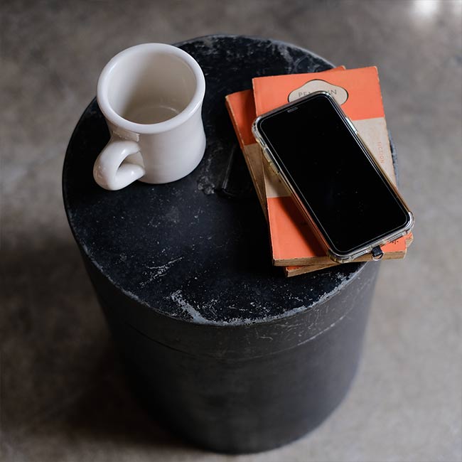Black tin can