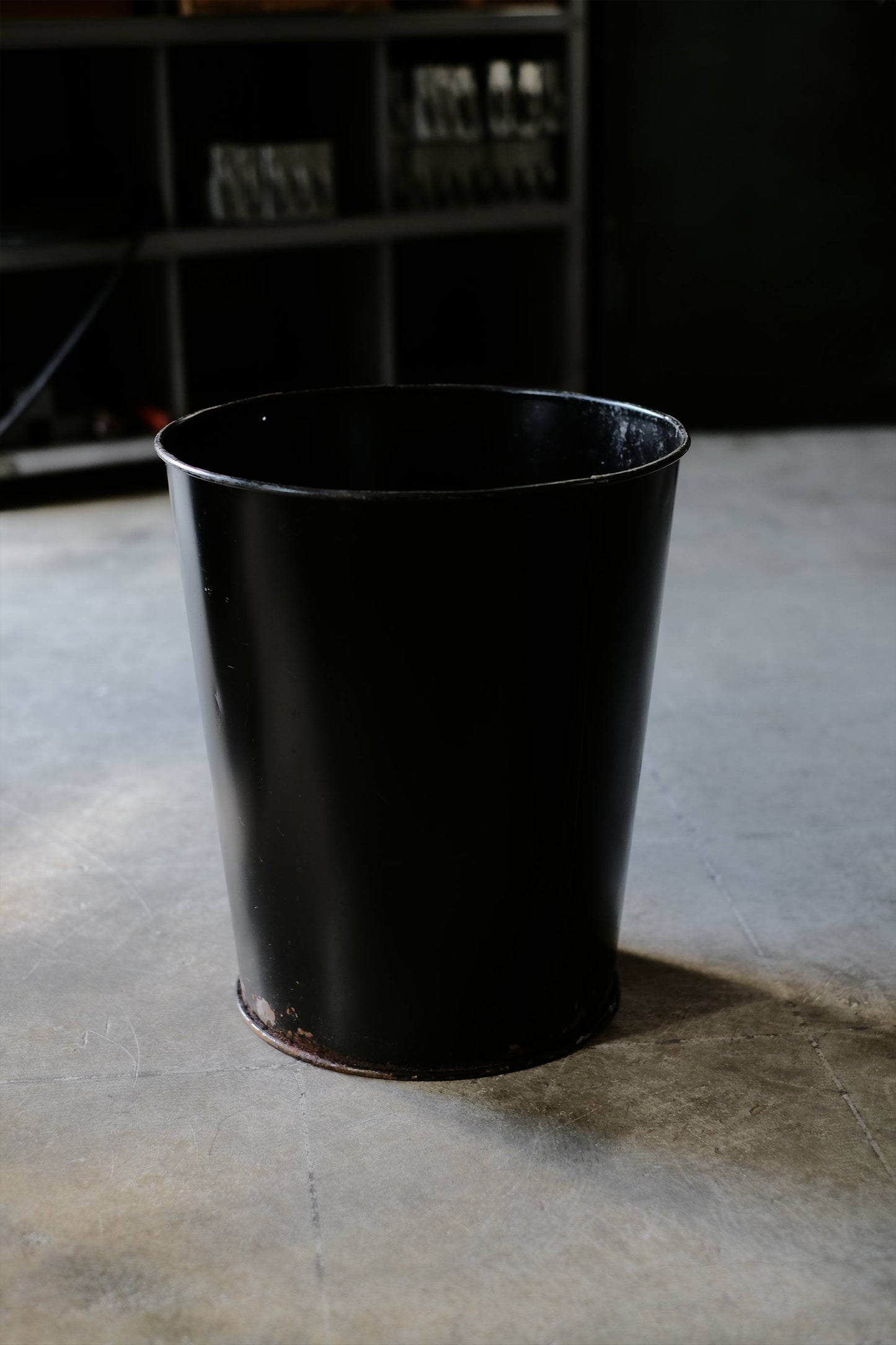 British Army Black Wastebasket