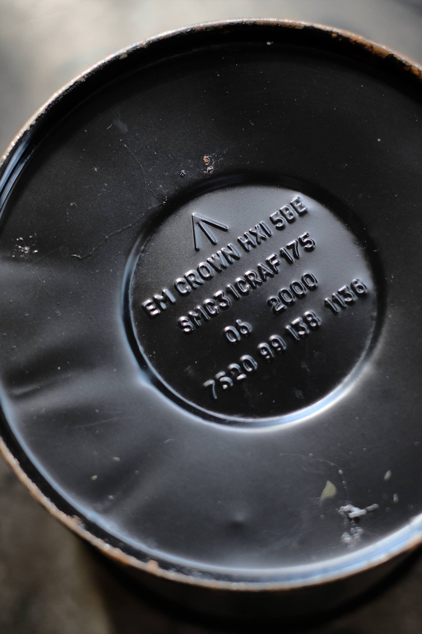 British Army Black Wastebasket