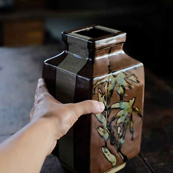 Iron-glazed vase