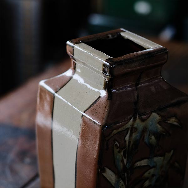 Iron-glazed vase