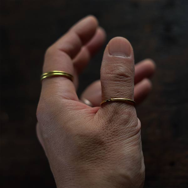Brass curtain rings (deadstock) sold individually