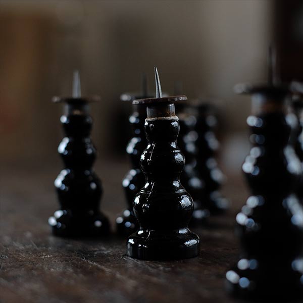 ガラスの燭台(ろうそく立て)デッドストック