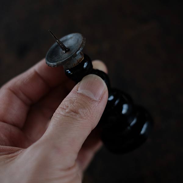 ガラスの燭台(ろうそく立て)デッドストック