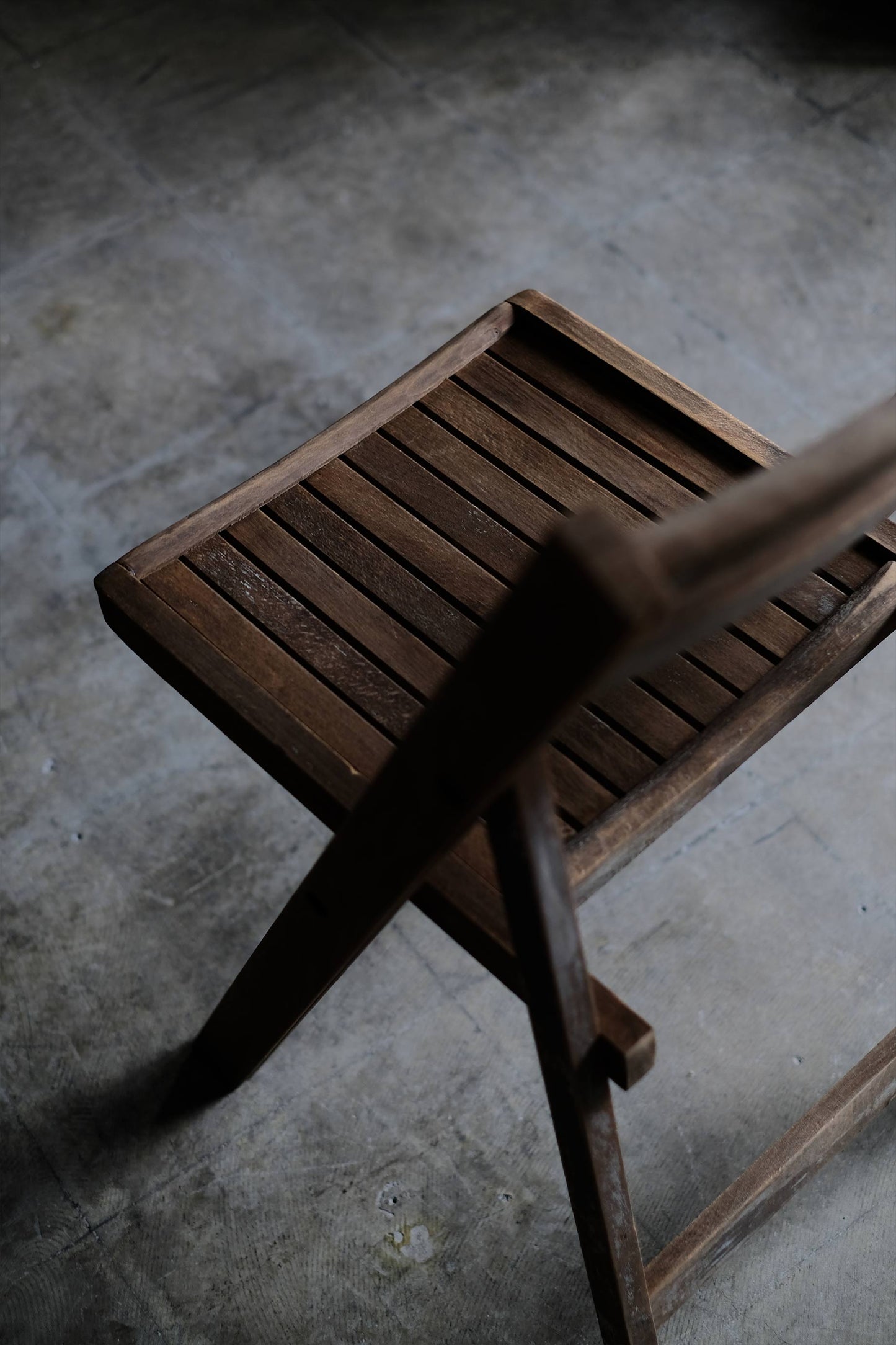 Rustic French folding chair