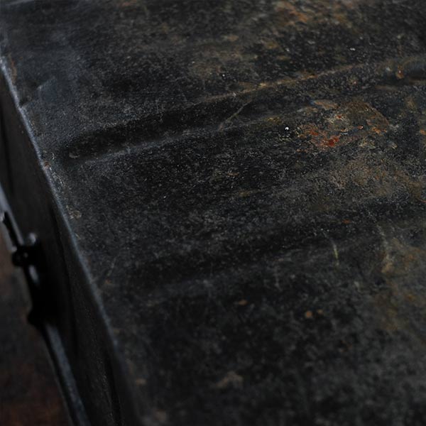 Rusty steel trunk