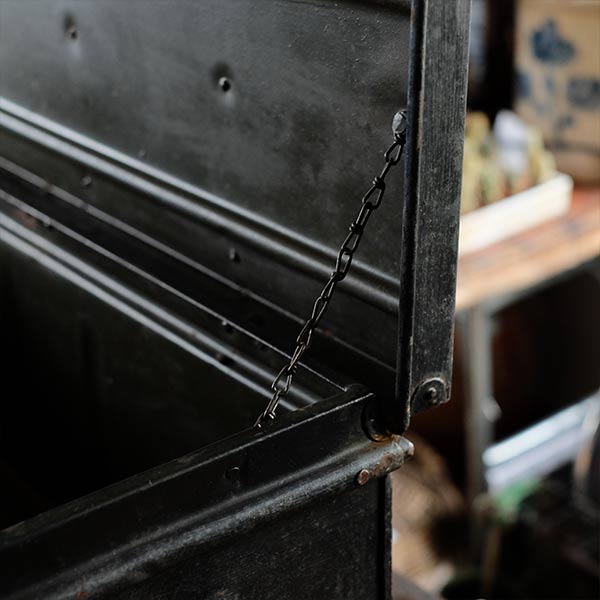 Rusty steel trunk