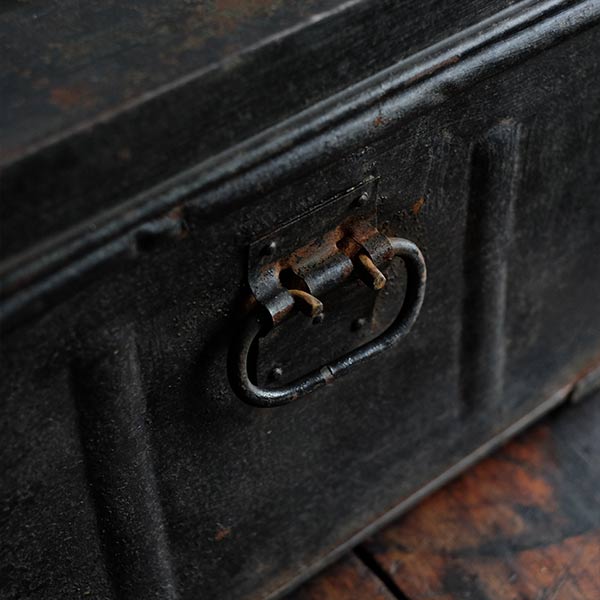 Rusty steel trunk