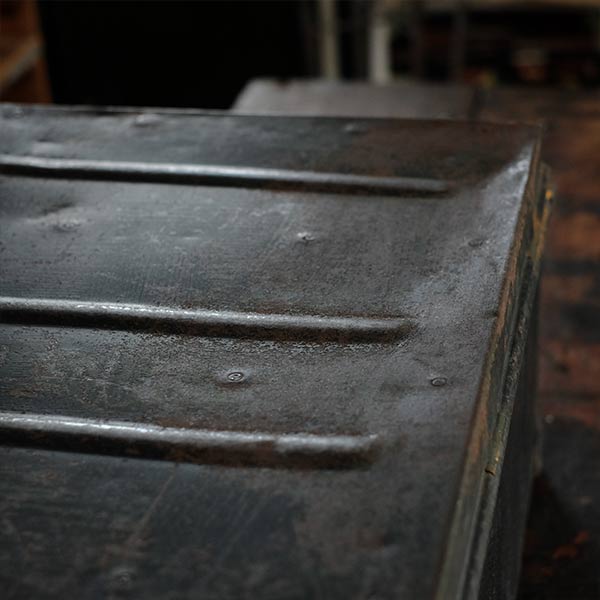 Rusty steel trunk