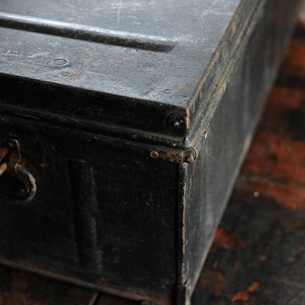 Rusty steel trunk