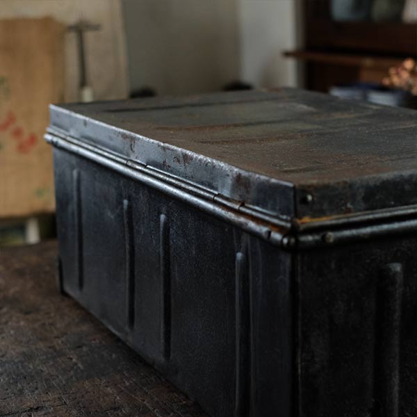 Rusty steel trunk