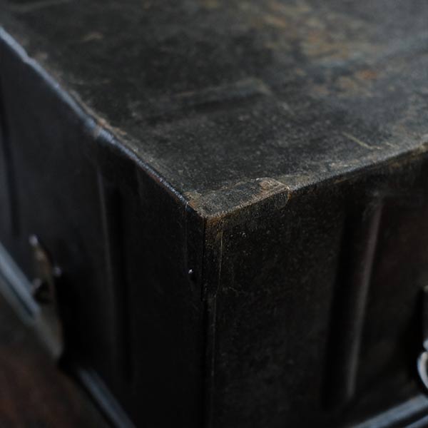 Rusty steel trunk