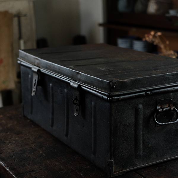Rusty steel trunk