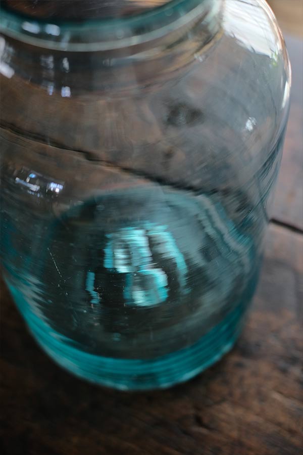 Aqua blue flower vase