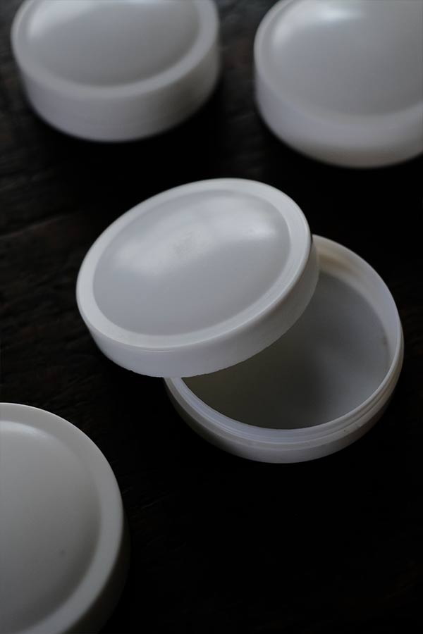 Plastic ointment container (unused)