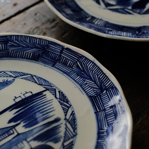 Landscape Blue and White Plate
