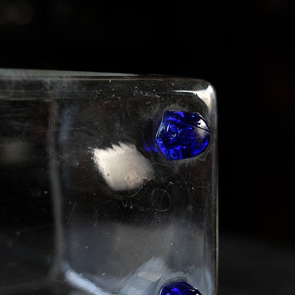 Aquarium with blue legs
