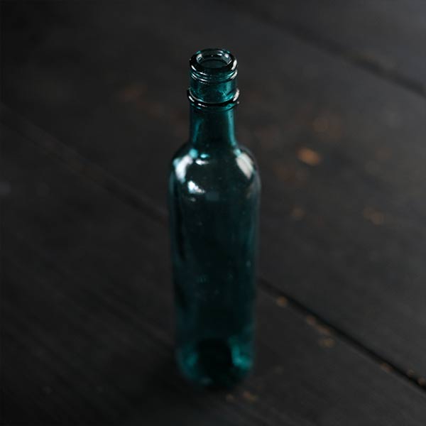 thin blue bottle