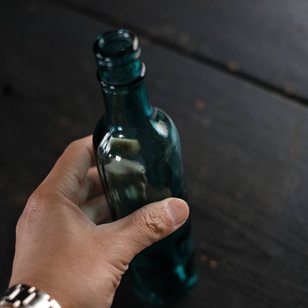 thin blue bottle