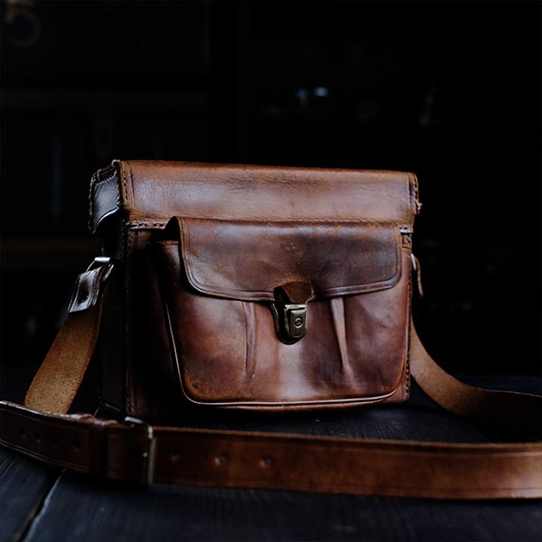 Leather camera bag