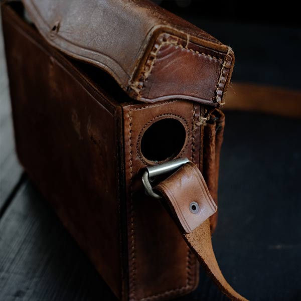 Leather camera bag