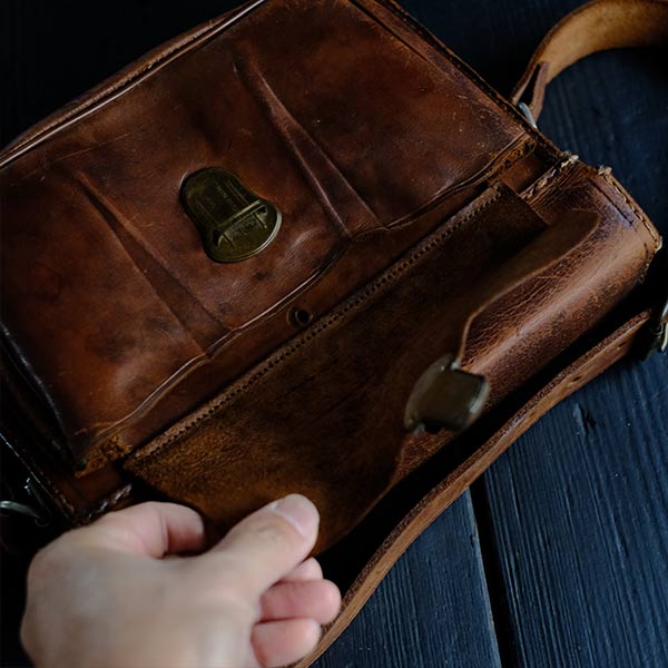 Leather camera bag