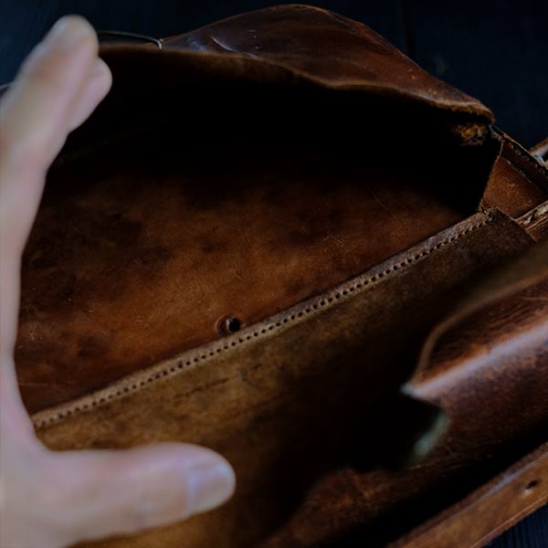Leather camera bag