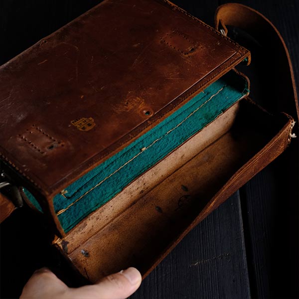 Leather camera bag
