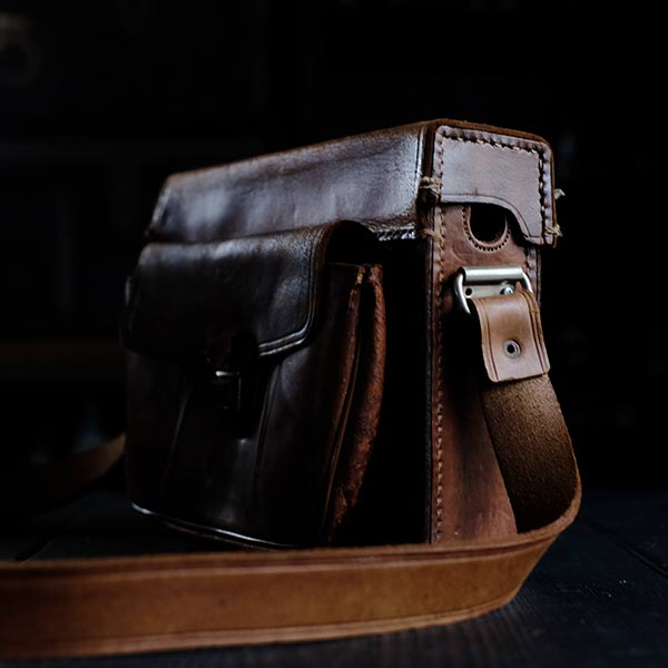 Leather camera bag
