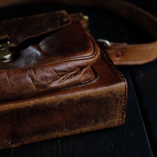 Leather camera bag