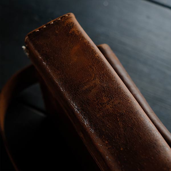Leather camera bag