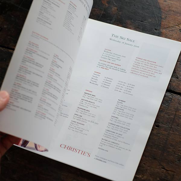 THE SKI SALE - Christie's 2006