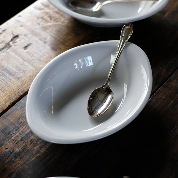 White porcelain curry plate